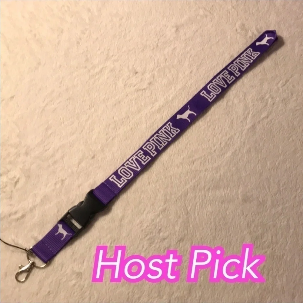 ✅HOST Pick✅ Purple Love Pink Lanyard, NWOT